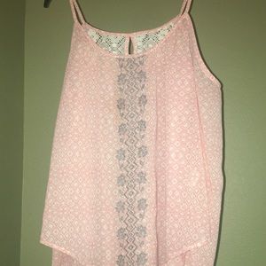 Pink Rewind Long Sleeve Cold Shoulder Shirt XS